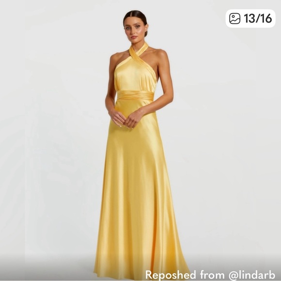 Mac Duggal Dresses & Skirts - Mac Duggal Sunlit Yellow Maxi Dress